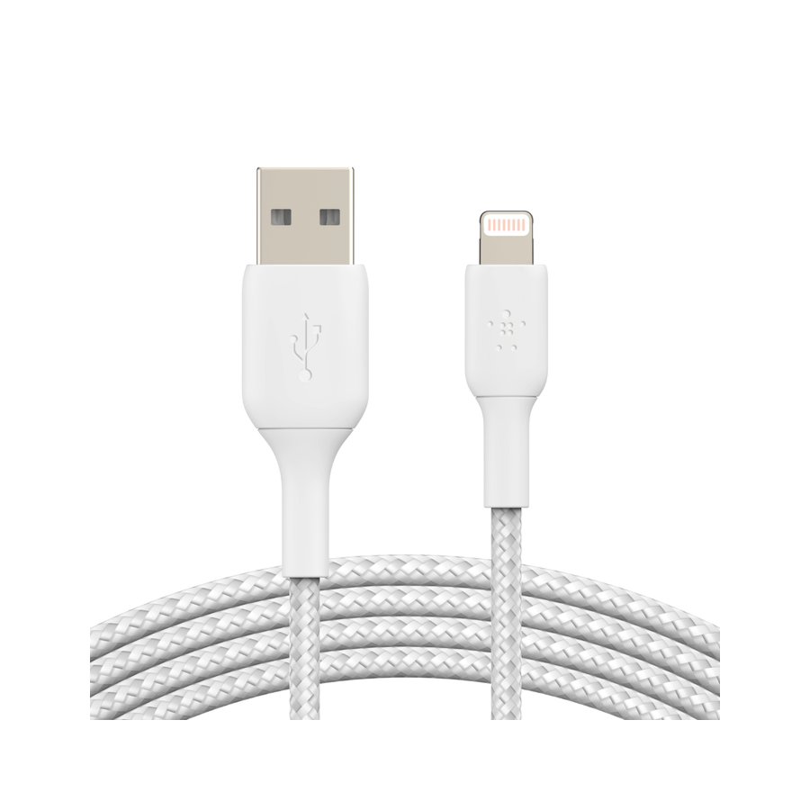 Cavo Intrecciato da Lightning a Usb-A - 2 metri - Bianco
