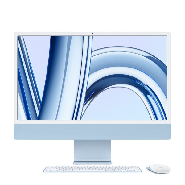 iMac 24" Display Retina 4.5K - Chip M3  con 8‑core CPU e 10‑core GPU - Archiviazione da 256GB SSD e 8GB di memoria unificata con Magic Keyboard con Touch ID